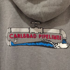 Carlsbad Pipelines Gray Zip-Up Sweater